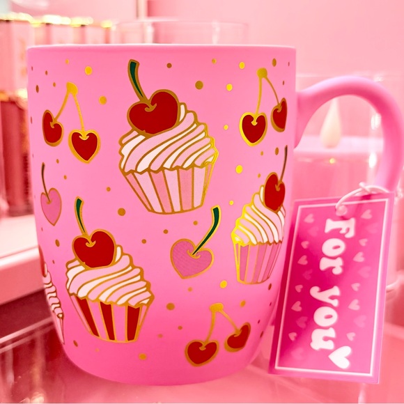 Sheffield Home Other - Pink Cupcake & Cherry Ceramic Mug Sweet Dessert Design Coffee Cup